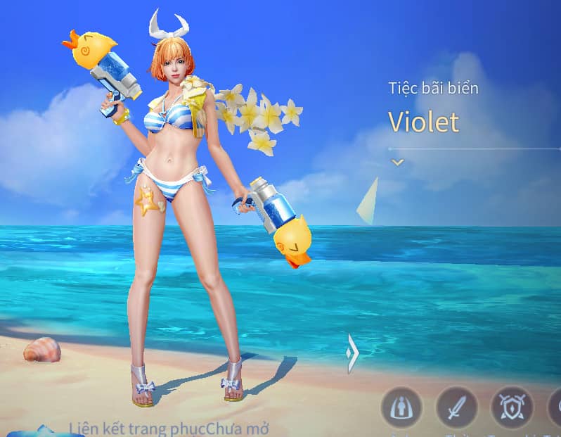Violet tiệc bãi biển