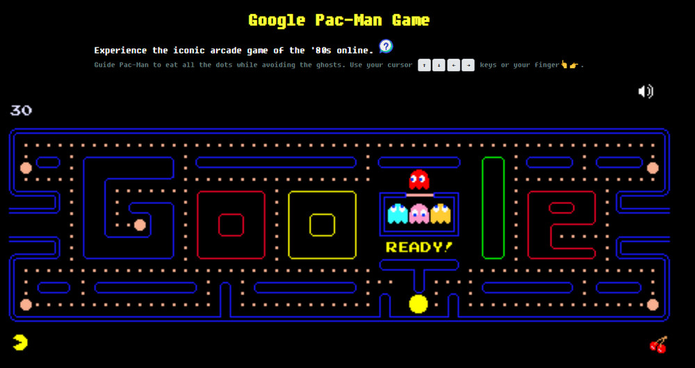Game pacman Google